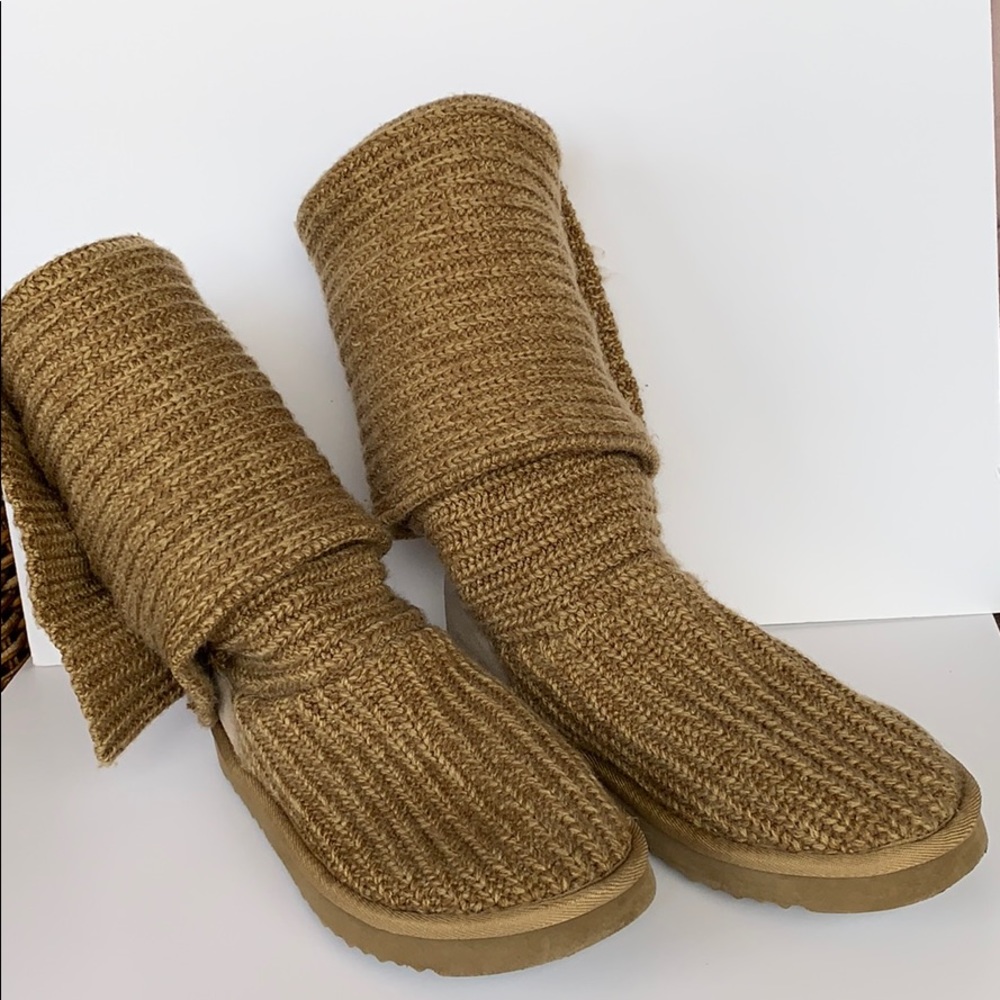 UGG® Classic Cardy Button Detailed Knit Boots